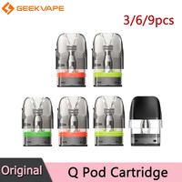 3/6/9pcs Original GeekVape Q Pod Cartridge 2ML Top Fill 0.6/0.8/1.2ohm & 3ML Side Fill for Sonder Q Lite/Wenax Q Pro/Sonder Q2