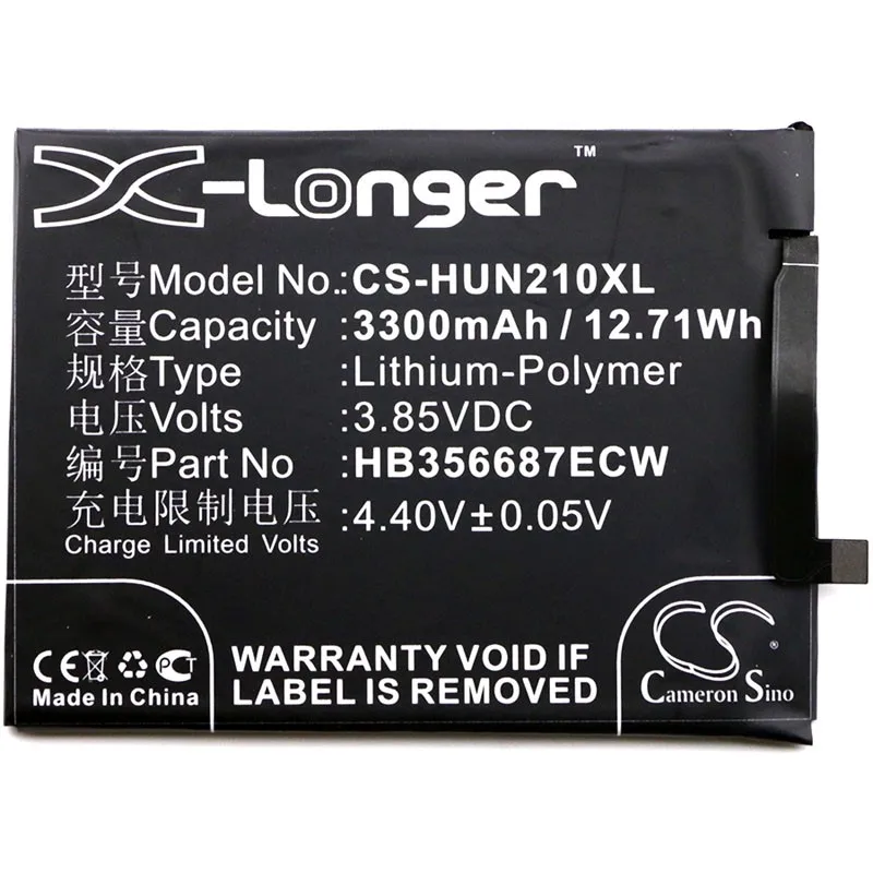 CS Ponsel, Baterai Ponsel Pintar untuk Huawei Nova 2 Plus SIM Ganda BAC-AL00 BAC-TL00 L23 Honor 7X Cocok HB356687ECW 3300MAh