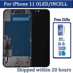 OLED INCELL Para iphone 11 LCD 11 Pro Display LCD Touch Screen Digitador Assembléia Com Toque 3D para iPhone 11 LCD Substituição