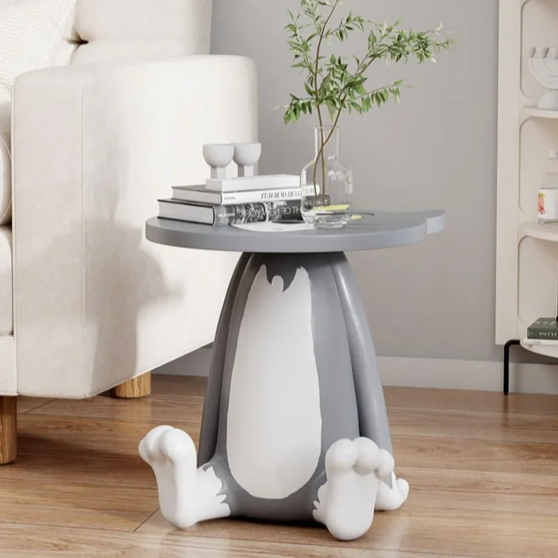 Modern Creative Coffee Tables Cartoon Cat Tea Table Design Sofa Side Bedside Table End Tables for Living Room Decoration Gift