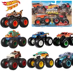 FYJ44 HOT WHEELS 1/64 MONSTE TRUCKS LEOPARD SHARK VS MEGA WREX HW SAFARI VS WILD STREAK GUNHSTER VS 5 ALARM car model