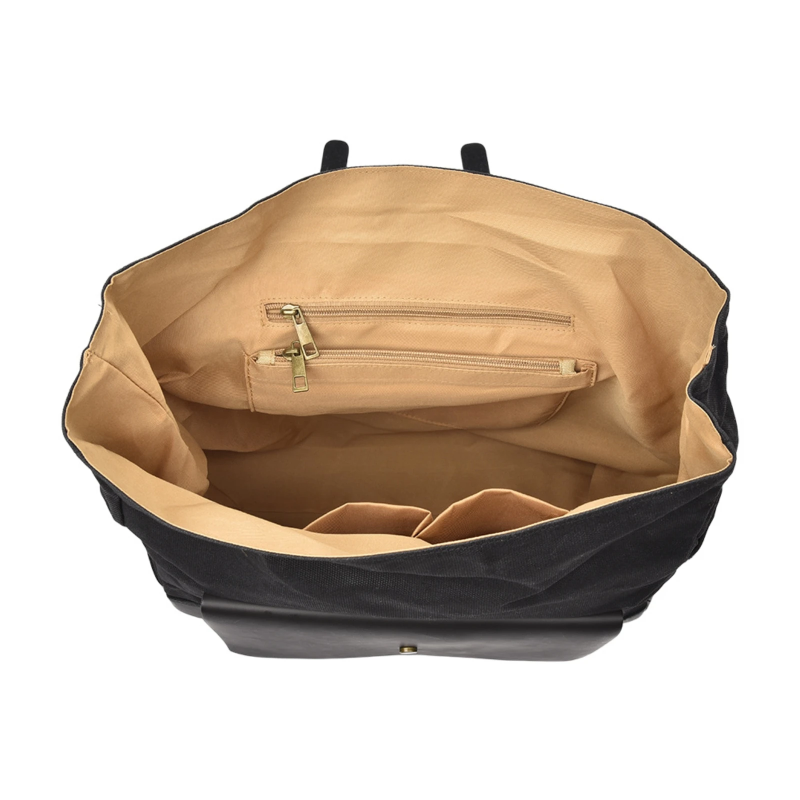 Motorcycle Saddlebag with Side Pocket Adjustable Straps Canvas Motorcycle Side Bag Water-Resistant Large Capacity