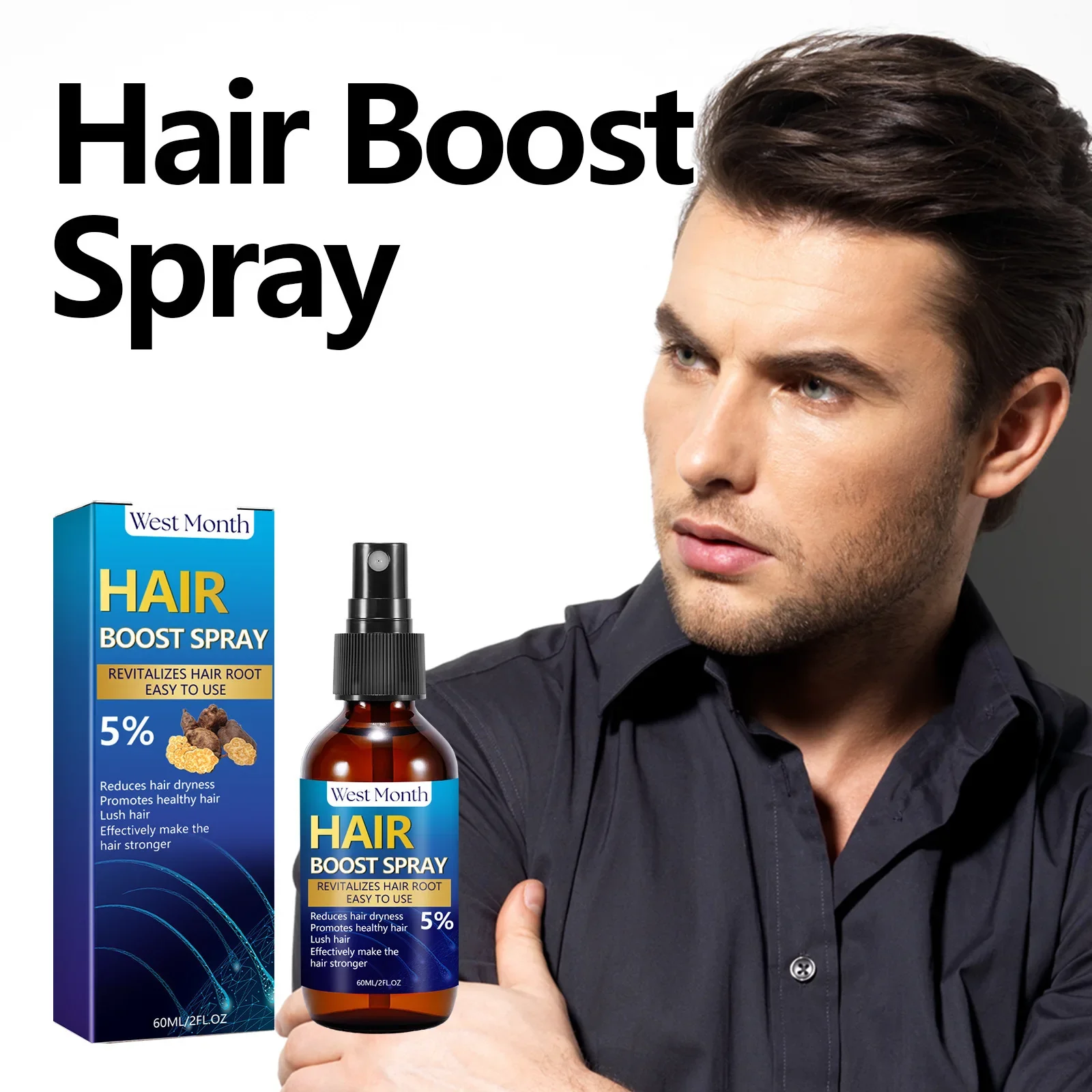 Dense Hair Spray Beauty Products - Tonic Spray for Thickening Follicles and Boosting Hair Growth Anti Hair Loss Beard Growth