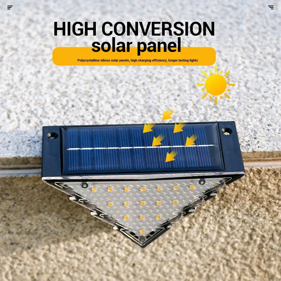 New LED Solar Stair Light Outdoor Waterproof Garden Passage Courtyard Terrace Guardrail Decoration Step Light Landscape Light