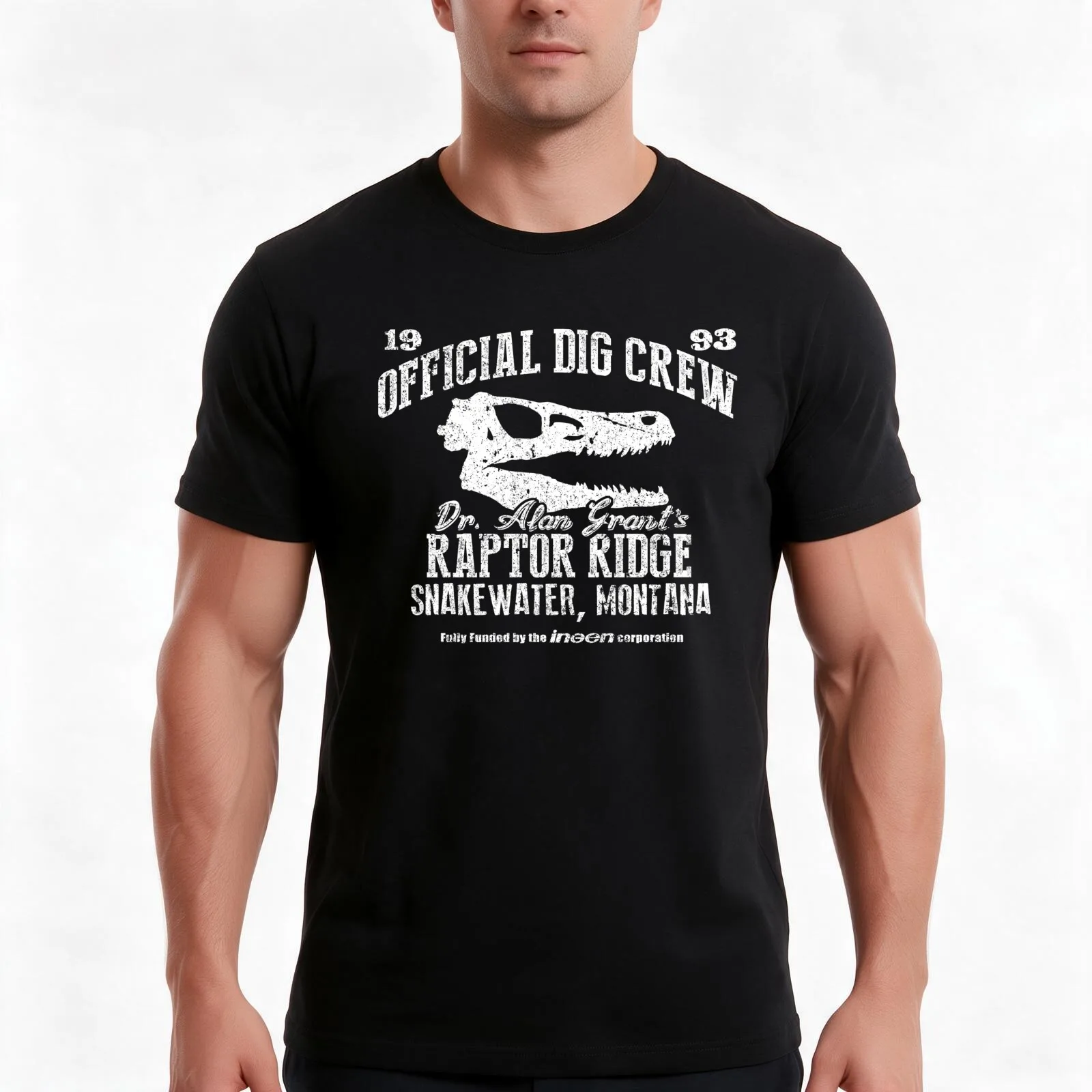 Raptor Ridge T-Shirt, Summer Casual Cotton Tee, Oversized Streetwear Tops, Vintage Graphic Print, Loose Fit Short Sleeve