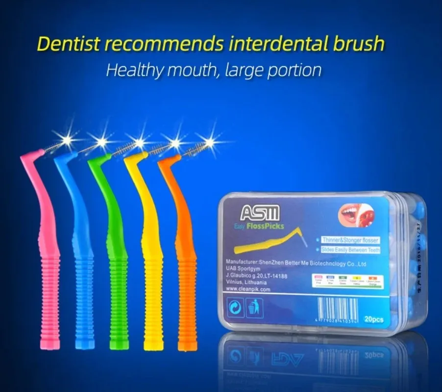 8x20pcs/Box Interdental Brush Orthodontic Toothpick Teeth Whitening Tooth Pick ToothBrush Oral Hygiene Care