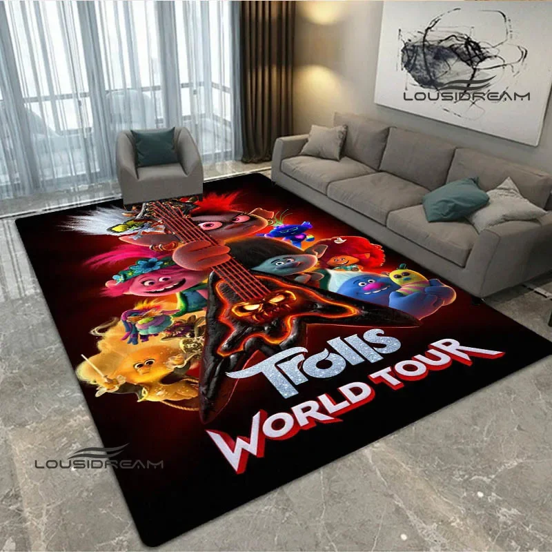 Cartoon Trolls printed carpet yoga mat Non-slip carpet kitchen mat room decor carpets for living room area rug birthday gift