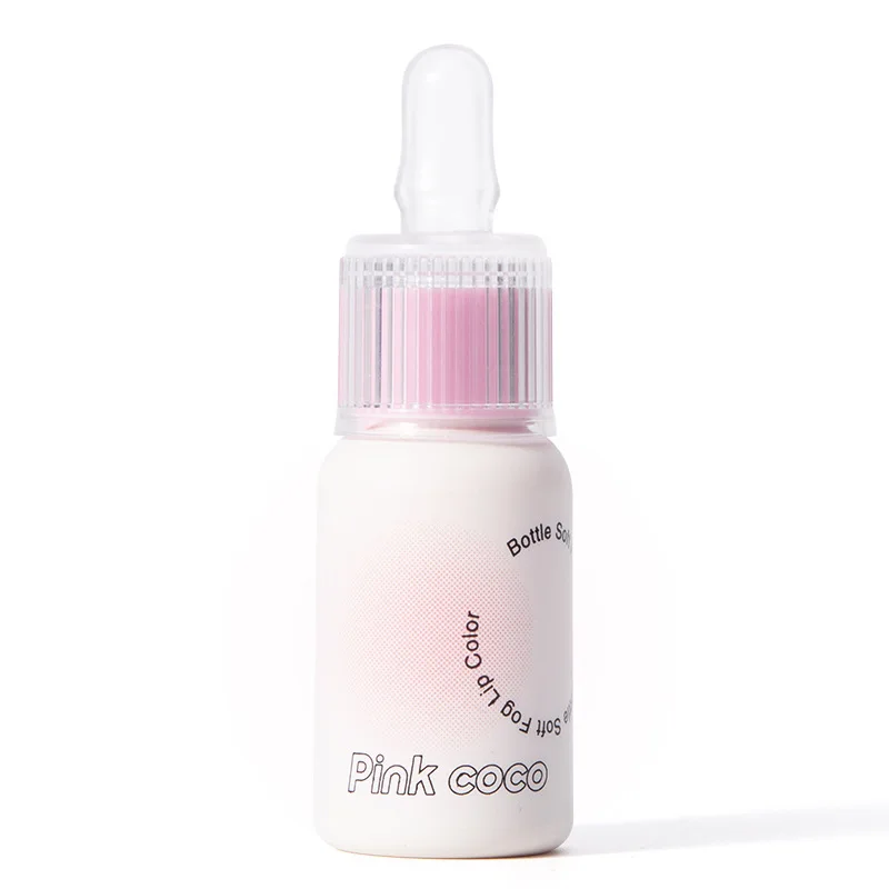 PinkcocomJewish Pequena Garrafa De Alimentação, Água Laca Lip Light, Filme De Vidro De Brilho, Batom Branco