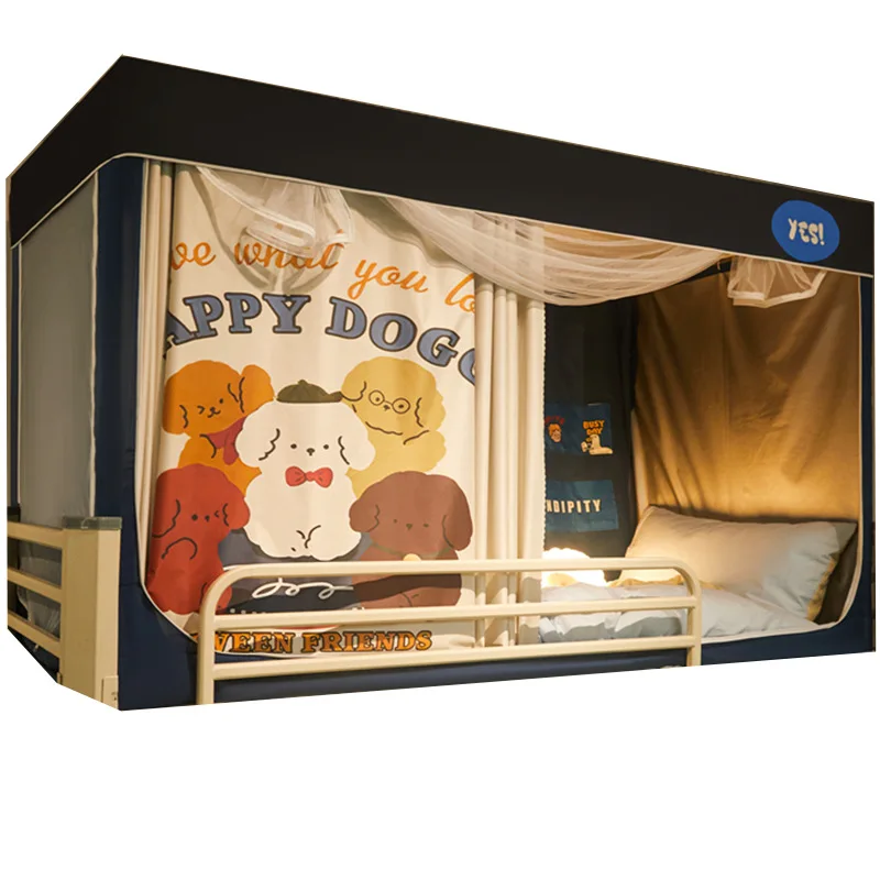 

Strong shading college student dormitory special all-inclusive mosquito net bed curtain integrated dormitory upper bunk