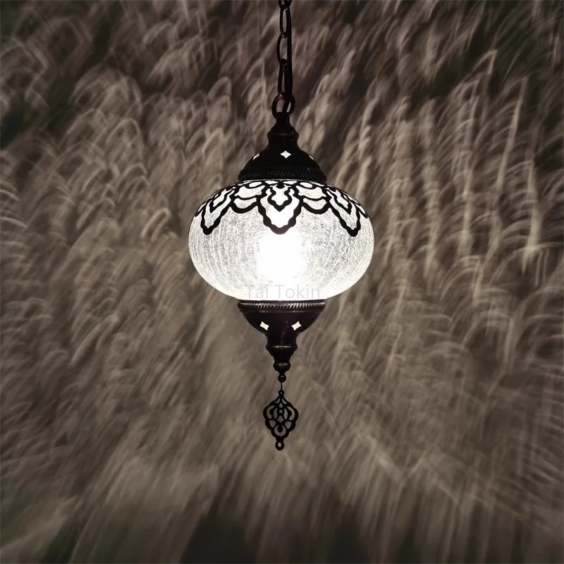 

LED Pendant Light Fixture Ice-cracked Hanging Lamps For Ceiling Kitchen Bedside Living Room Decor Nordic Pendant Lamp
