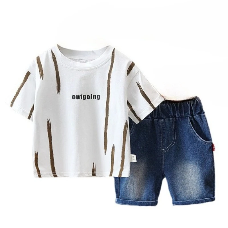 New Summer Baby Boys Clothes Suit Children Short Sleeved T-Shirt Shorts 2Pcs/Sets Toddler Outfits Infant Costume Kids Tracksuits