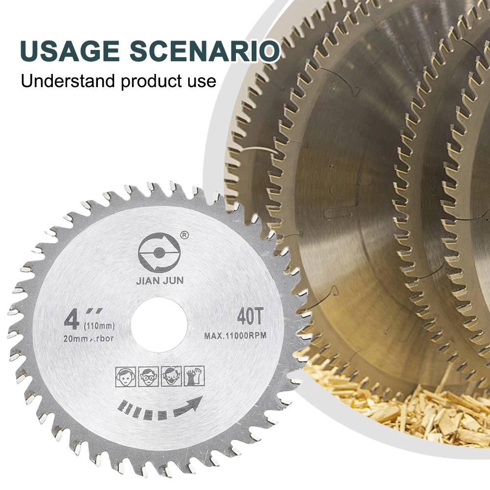 Disco per sega da 4 \" Parti metalliche da 40 pollici Utensile rotondo Accessori per la lavorazione del legno Smerigliatrice circolare da 40 denti 40T 2019 Pratico