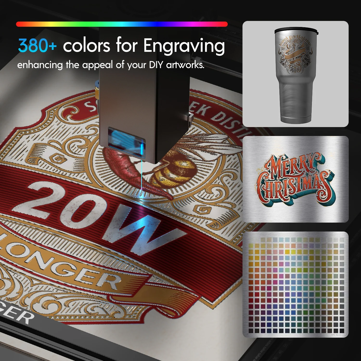 LONGER RAY5 20W Laser Engraving Cutting Machine Powerful DIY Desktop co2 CNC KIT Engraver Cutter + Eyes Protective Goggles