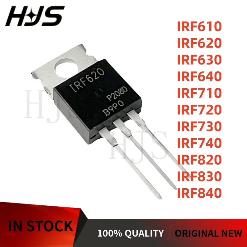 10PCS IRF610 IRF630 IRF640 IRF740 IRF730 IRF720 IRF830 IRF820 IRF840 IRF710 TO-220 MOSFET Transistor Brand New In Stock