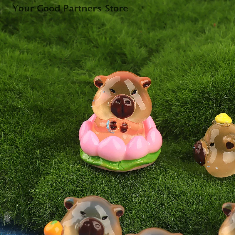 만화 미니 빛나는 미니어처 입상 공예 귀여운 장식 Kawaii 데스크탑 DIY 홈 인테리어 액세서리 선물
