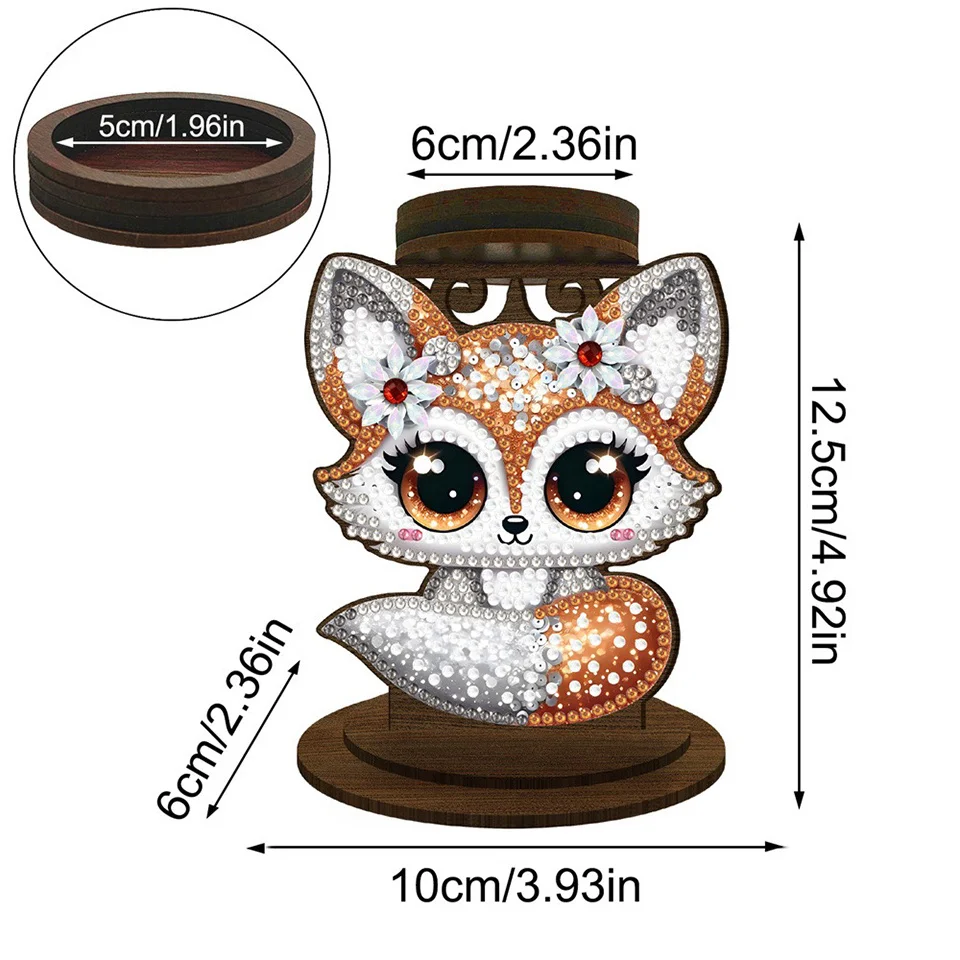 Fox candle holder Halloween holiday gift Diamond Painting Kits Drill DIY Crystal Rhinestone Mosaic Art Craft Home Decor Supplies