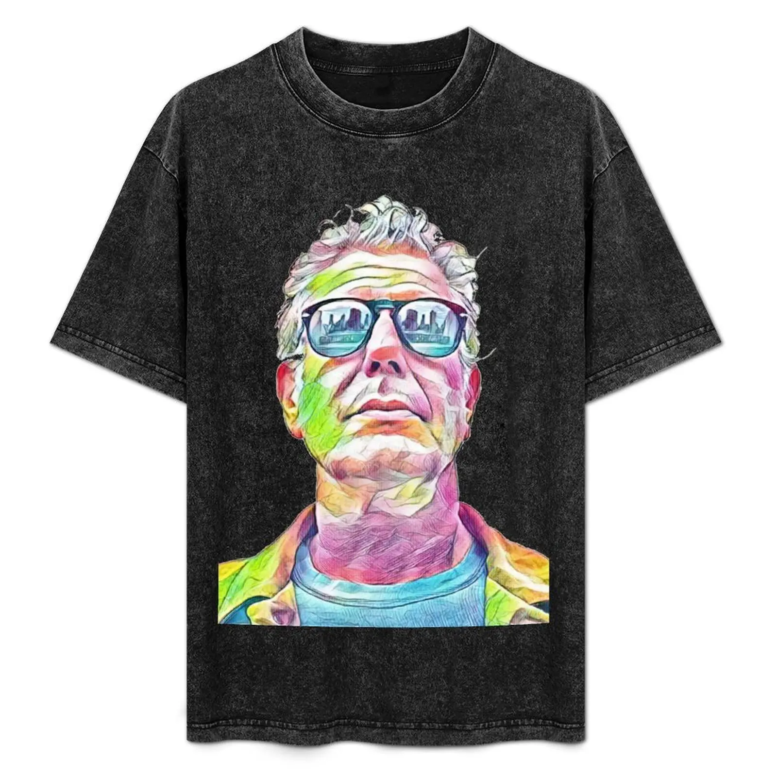 

Anthony Bourdain Coloring Pencil Art T-Shirt plain funny gifts mens graphic t-shirts
