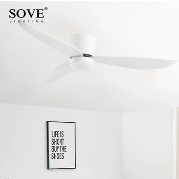 SOVE-ventilador de techo Led moderno, cocina, sala de estar, comedor, hogar, alto volumen de aire, luz colgante con Control remoto