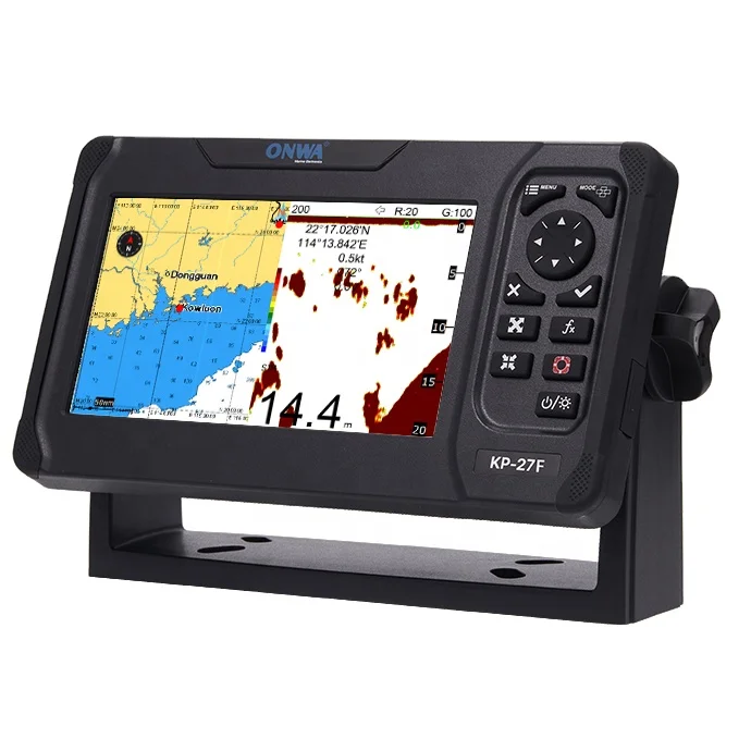 Nouveau navigateur marin de traceur de carte GPS de KP-25F d'ONWA 7 pouces avec le sondeur explorez o de recherche de poisson