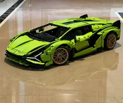 3696 pz Lambo Sian compatibile 42115 modello di auto tecnica edificio per adulti mattoni giocattoli per ragazzi Block costruttore regali bambini