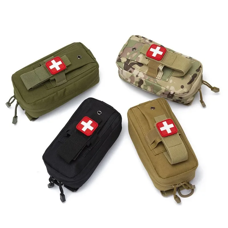 First Aid Kit Medical EDC Pouch Tactical MOLLE Outdoor Medical Bag Tourniquet Scissors Waist Bag 1000D tourniquet holder