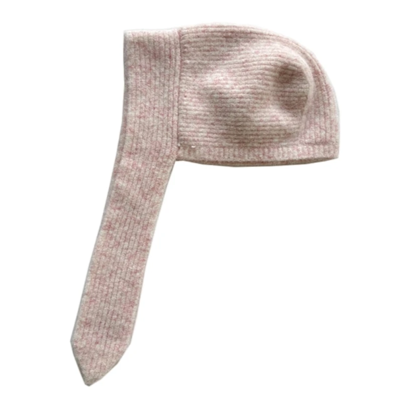 YUYU Cappello pullover con lacci Cappello lavorato a maglia Copricapo da ragazza per adolescenti Cappello caldo con con