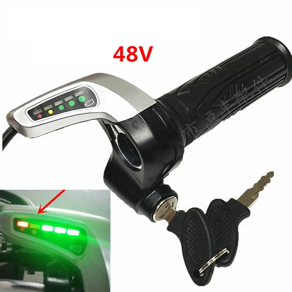 

48V Electric Bike Twist Throttle Bicycle Scooter Speed Control E-bike 5 Wire