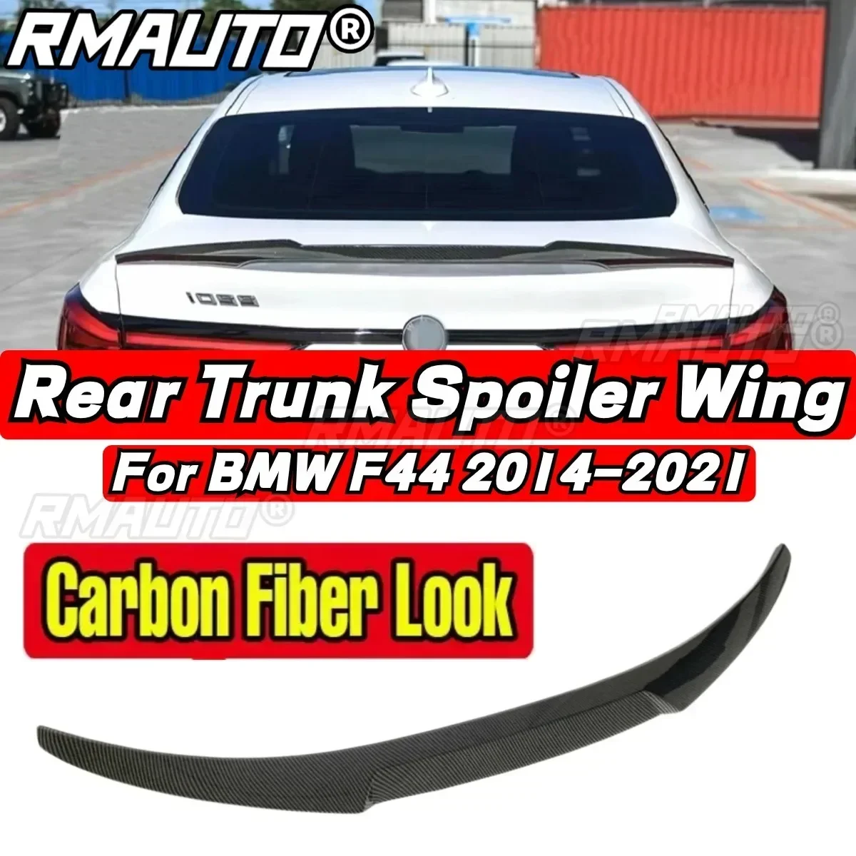 For BMW 2 Series 4-door F44 218i 220d Rear Spoiler Wing M4 Style Exterior Part Car Rear Trunk Spoiler Car Accessories