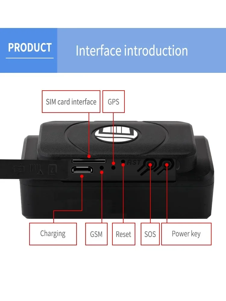 جهاز تعقب GPS TK202 بقدرة 5000 مللي أمبير في الساعة، جهاز تتبع تحديد المواقع عبر الأقمار الصناعية للسيارة، جهاز مضاد للسرقة