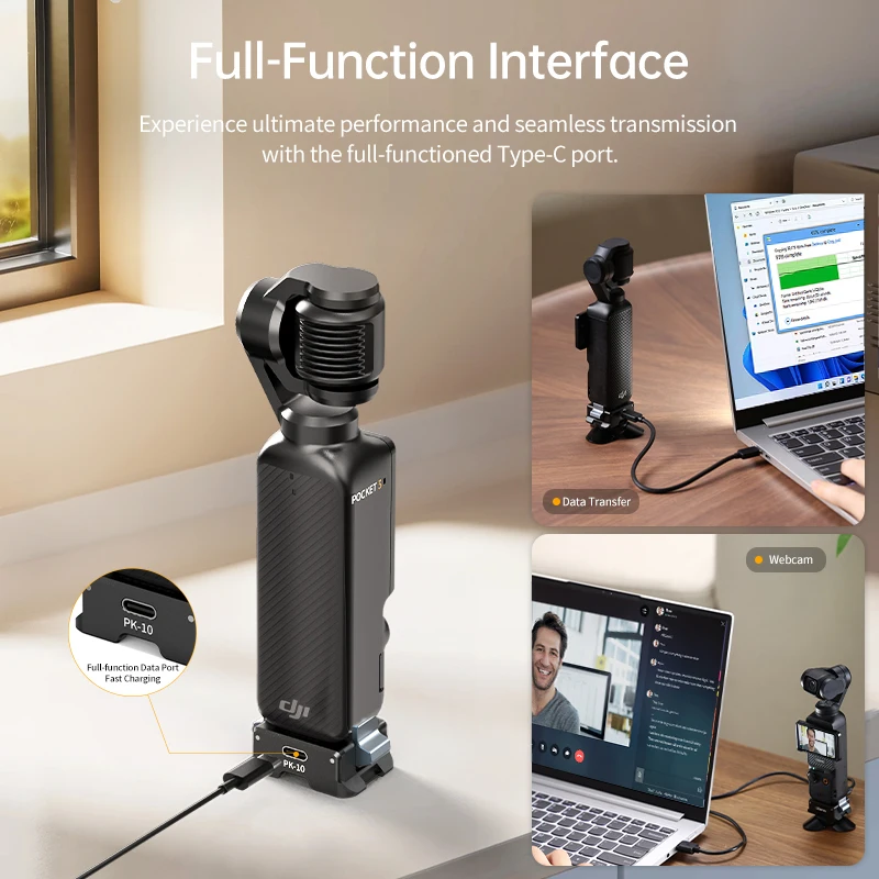 Adapter rozszerzeń Ulanzi PK-10 do DJI Osmo Pocket 3 z gwintem 1/4'' i składanym mocowaniem 2-bolcowym — zdjęcie produktu 3