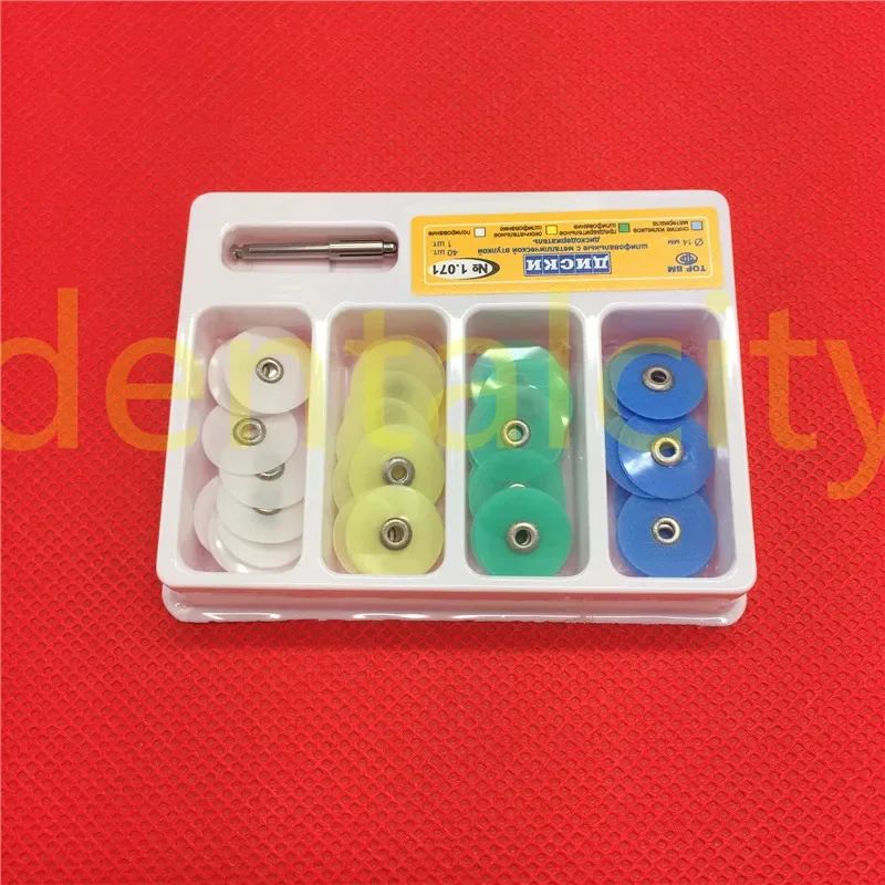QSWTITAN Dischi per rifinitura e lucidatura dentale Strisce per lucidatura Set di mandrini Forniture dentali Materiale di riempimento in resina Porta aghi