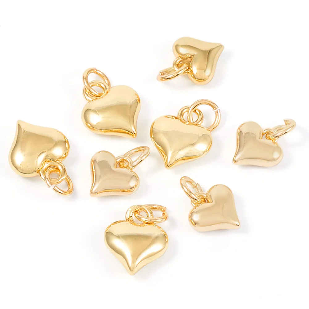 

Love Heart Shape Metal Pendants Gold/Platinum Color Simple Blank Charm Anniversary Holiday Gift DIY Jewelry Making Accessories