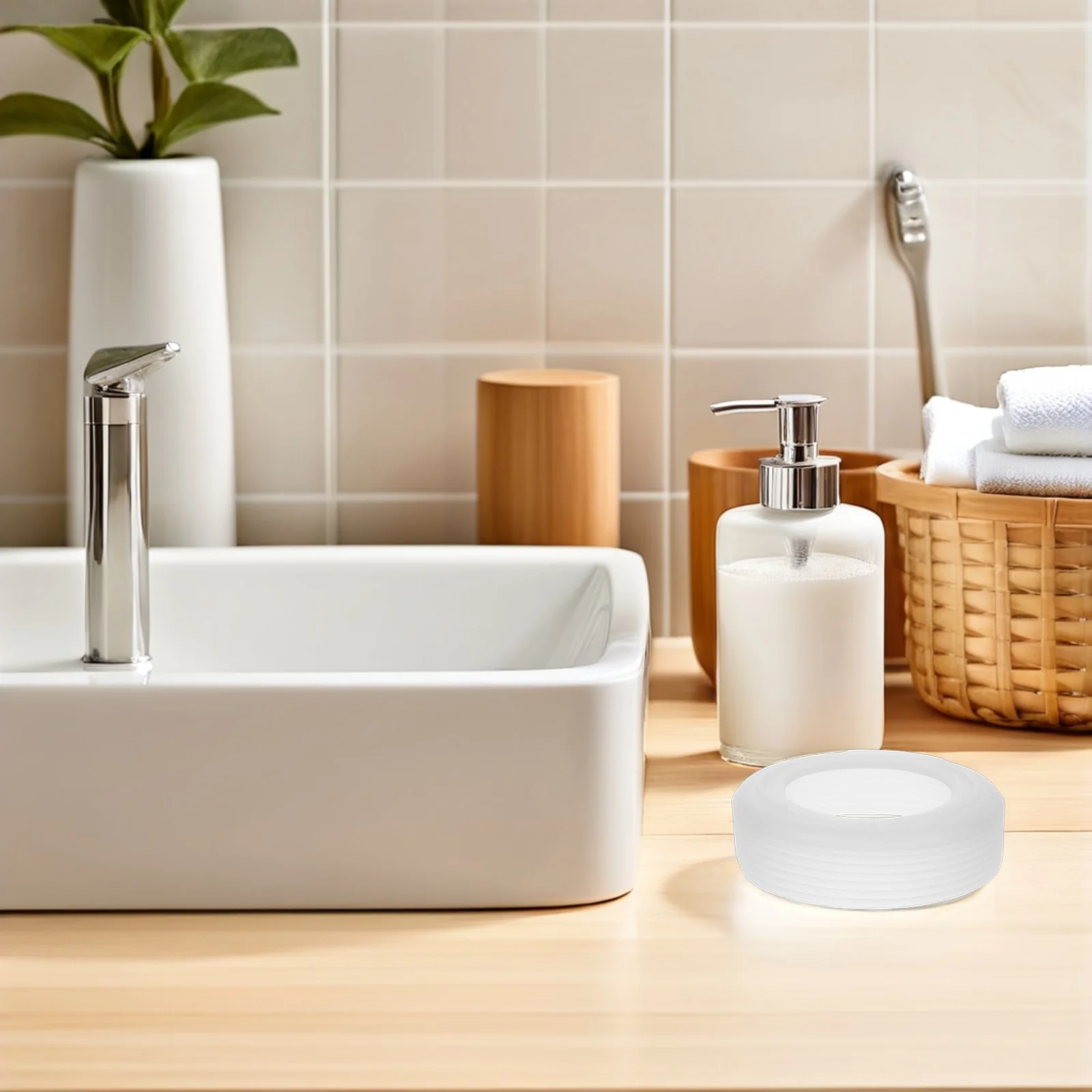 

2pcs Silicone Quiet Cup Pad White Bottom Protector For Coffee Mug Tea Cup Water Bottle Non-Slip Shock Absorbing Sleeve Cover