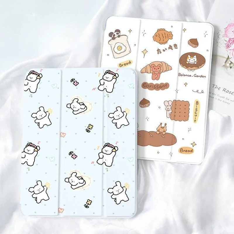 Cover Pencil Holder Funda for Samsung Tab S10 FE Plus 13.1 Inch Tab S7 S8 S9 11 Plus S10 S9 12.4 Inch Case for Tab A9 8.7 Puppy
