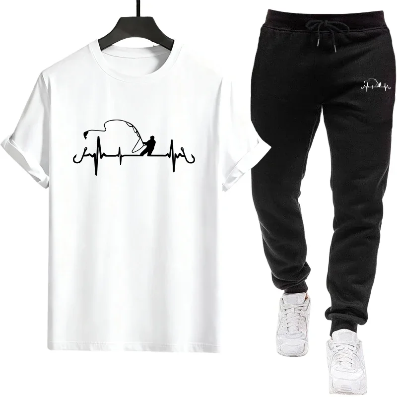 

Quality Jogging Sports Single Piece Versatile Short-sleeved T-shirt and Sport Pants Daily Men's Tracksuit Casual Summer Outdoors