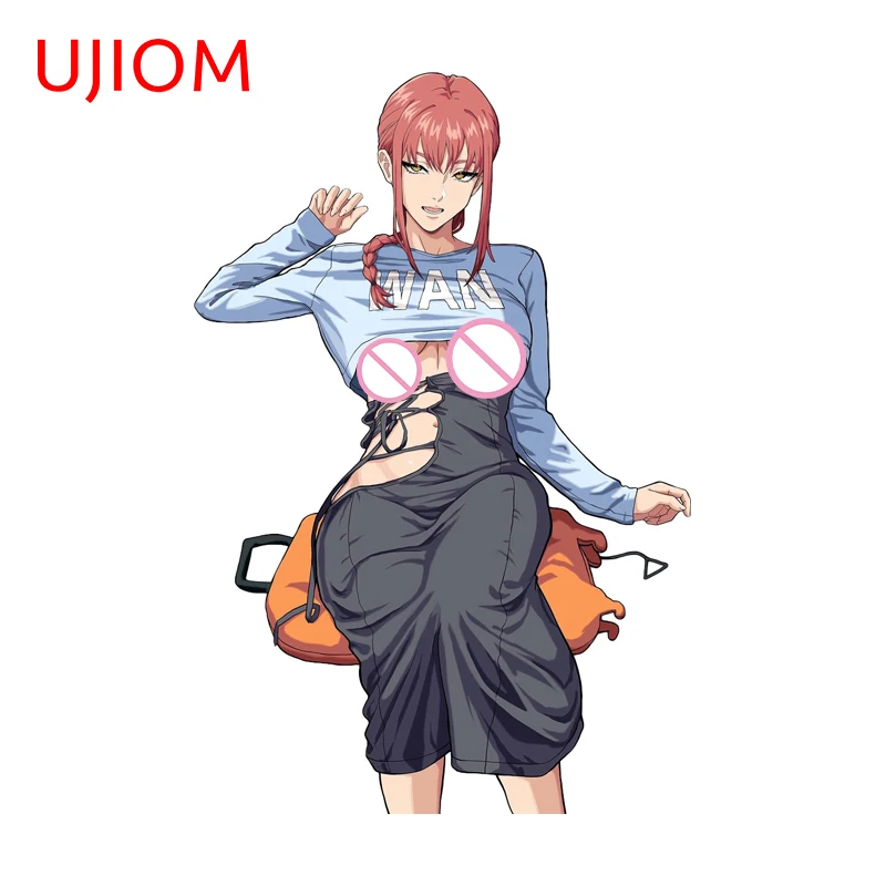 UJIOM Beautiful Makima Animation Wall Sticker Funny Refrigerator Waterproof PVC Decal Fashion Kitchen Decoration Accessories