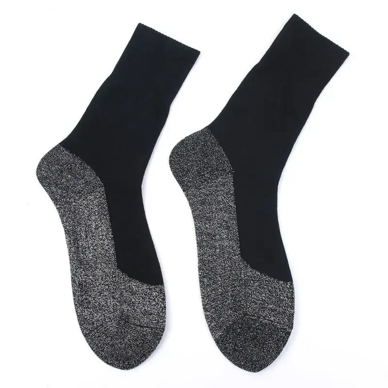 1 Pair Winter Warm and Temperature Controlled Socks Black Unisex Hiking Socks Unisex Thermal Warmest Breathable Soft Size S-XL