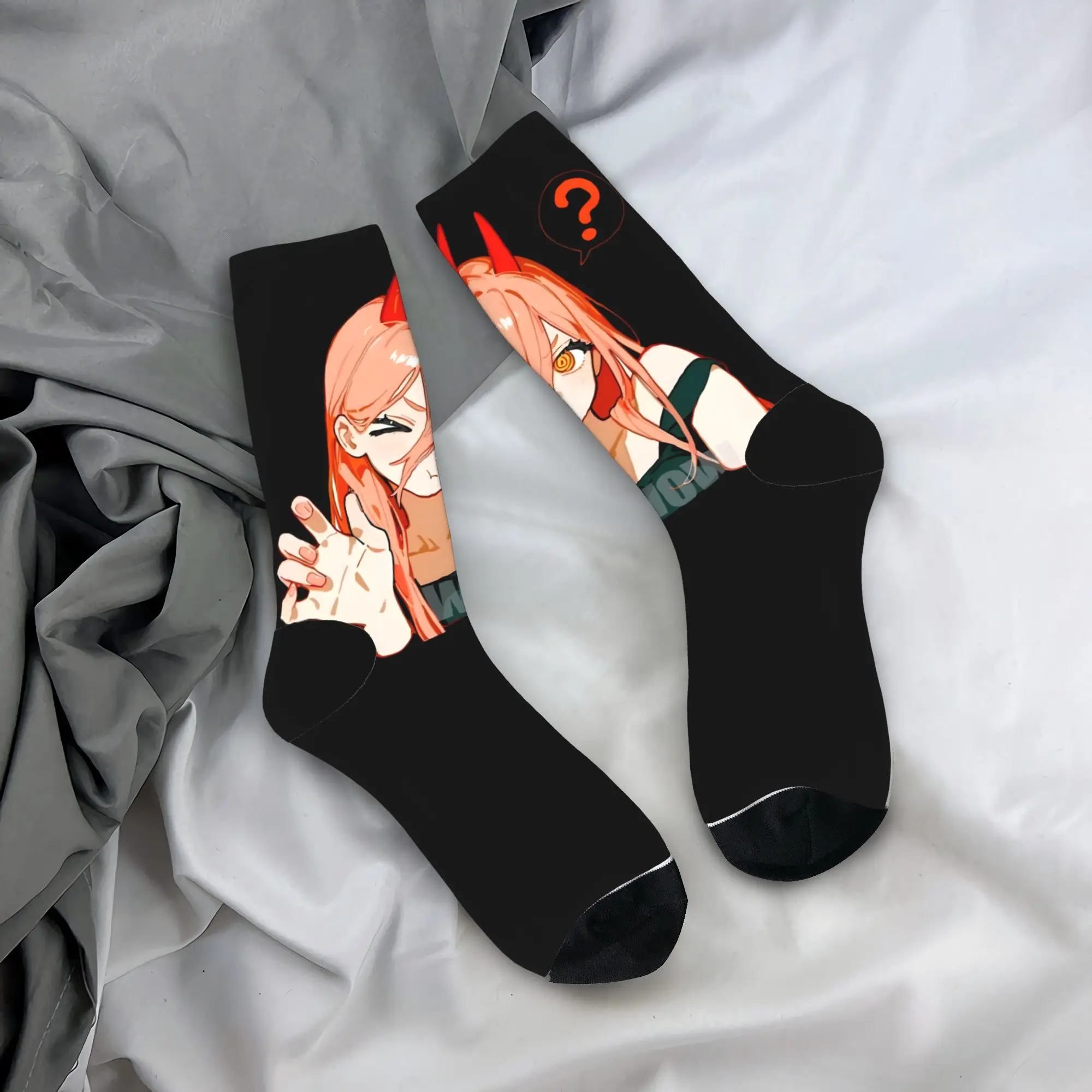 Носки Chainsaws Man Socks Spring Mark power, оригинальные носки для взрослых мужчин, качественные носки с графическим принтом, нескользящие носки для велоспорта.