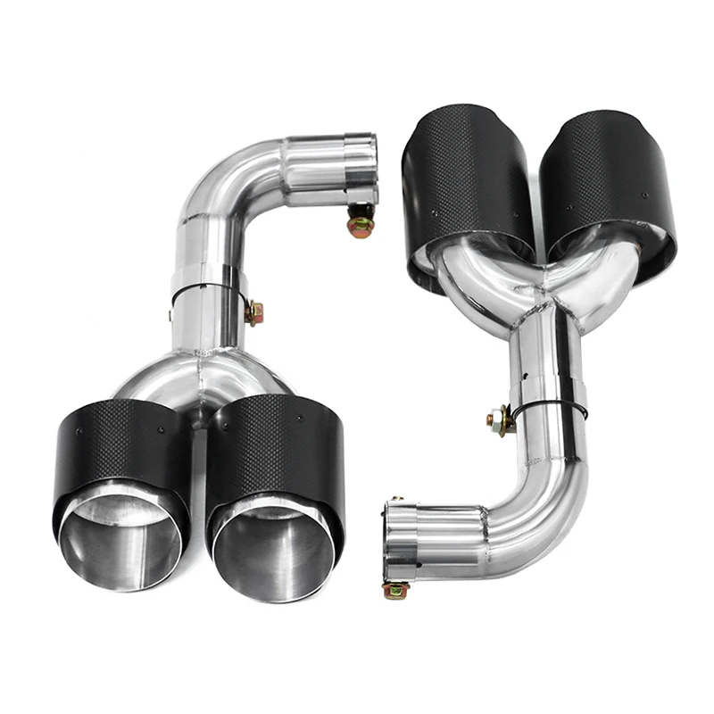 Quad uitlaatsierstukken voor BMW X3 G01 X4 G02 2018-2021 (ALLEEN 20i/30i) - X3M Look Upgrade (vereist M diffuser)