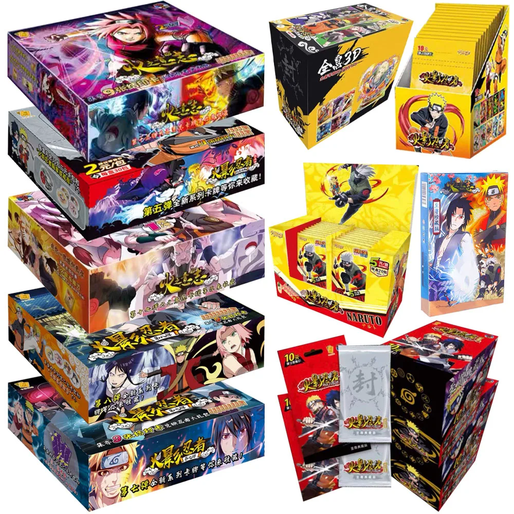 

Wholesale New Naruto Complete Series Card Booster Box Full Set Naruto Anime Rare NR BP CR MRCollection Cards Children Toy Gifts