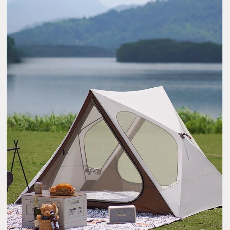 

Seaside beach tent park automatic quick-opening triangle tents outdoor portable folding camping tents sunshade and rainproof