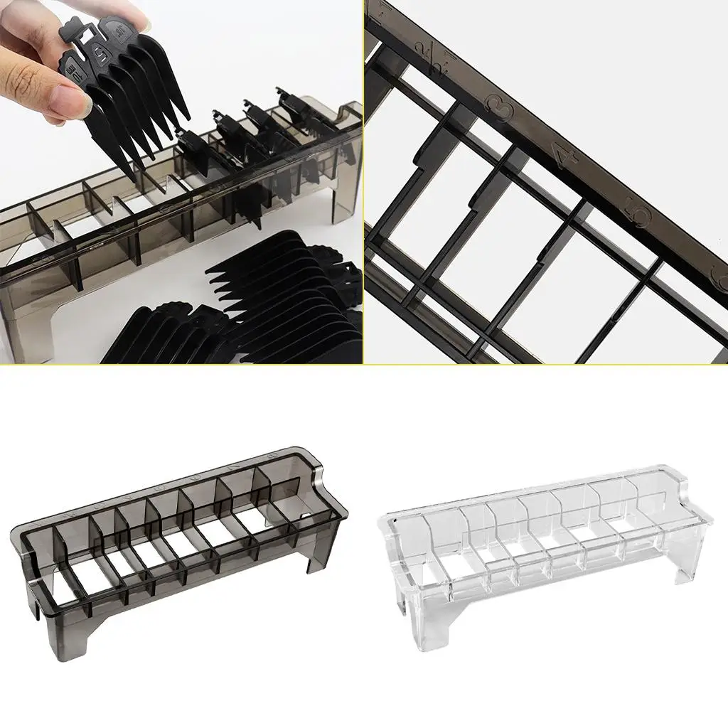 

Clear Comb Organizer 8 Blades Storage Rack Holder for Clipper Limit Combs