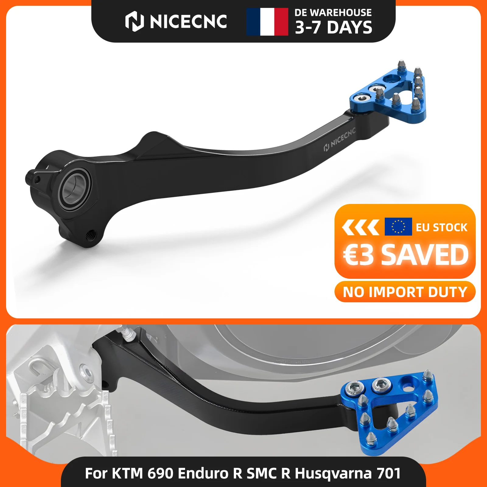 2020-2026 Für Husqvarna 701 Enduro 701 Supermoto 701 ES SM Einstellbarer Hinterer Bremshebel Fußbremshebel KTM 690 Enduro R 690 SMC R 2019-2026 GasGas 700 SM/ES 2022-2024