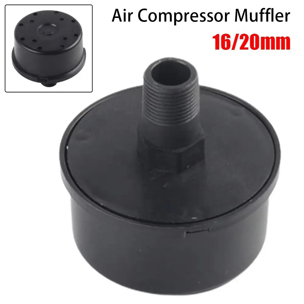 1Pcs 16/20mm Filter Silencer Black Male Thread Air Compressor Muffler Pneumatic Tool Accessory Air Compressor Intake