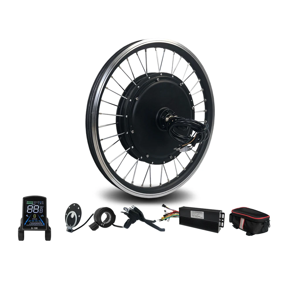 AliExpress Electric Bike Conversion Kit Front Brushlees Motor Wheel 48V2000W 20inch24inch26inch27.5inch28inch29inch700C Speed 55-65km/h
