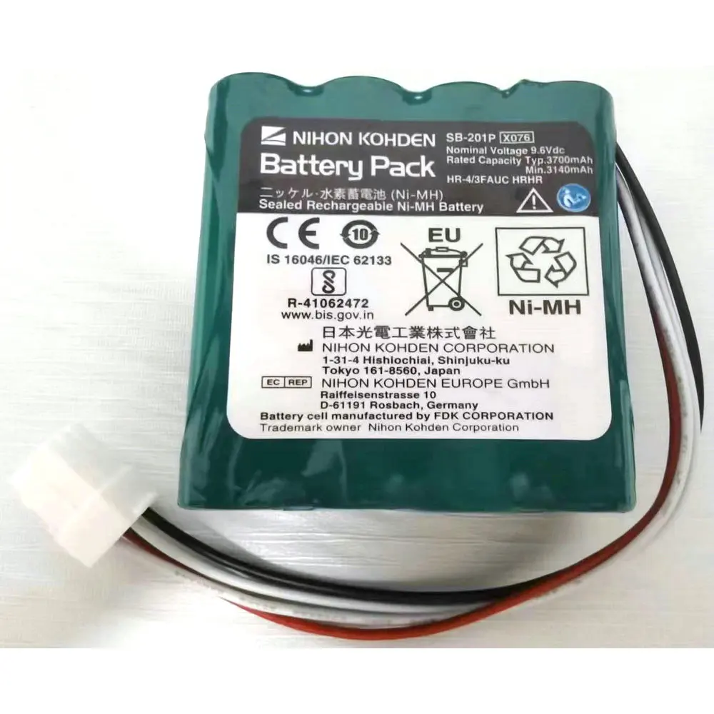 

Rechargeable Battery Pack, NIHON KOHDEN, Photoelectric, PVM-2700, PVM-2703, PVM-2701, SB-201P, X076 Monitor, Original, New