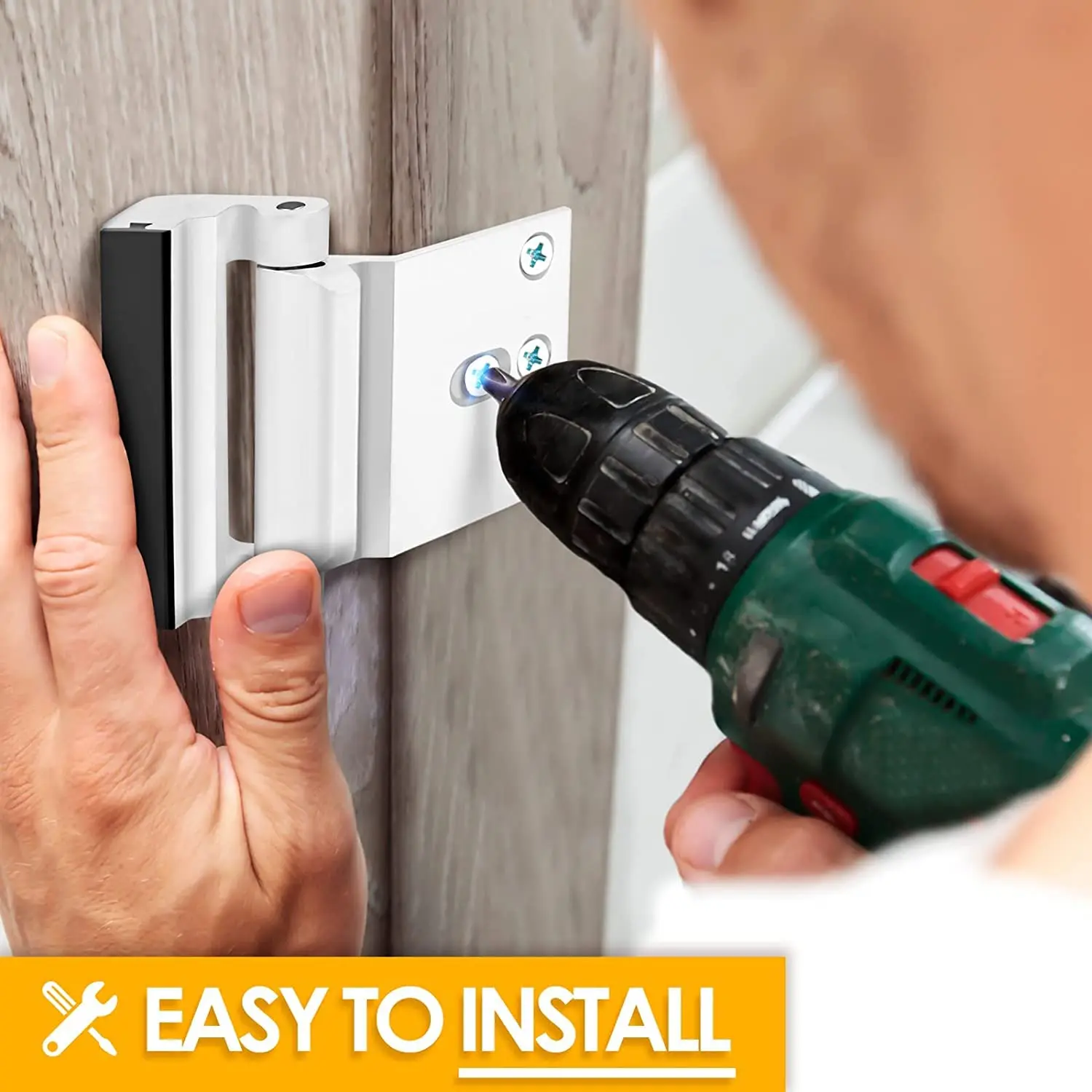 New Home Security Door Lock Aluminum Alloy Anti-theft Door Lock Childproof Door Reinforcement Lock with 3 Inch Stop image 5
