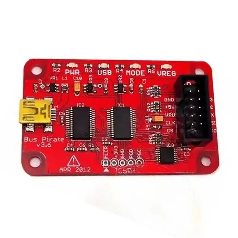 [B24B!】 USB Serial Port Bridge Model Bus Pirate V3.6 1-Wire I2C SPI JTAG Serial Simulation