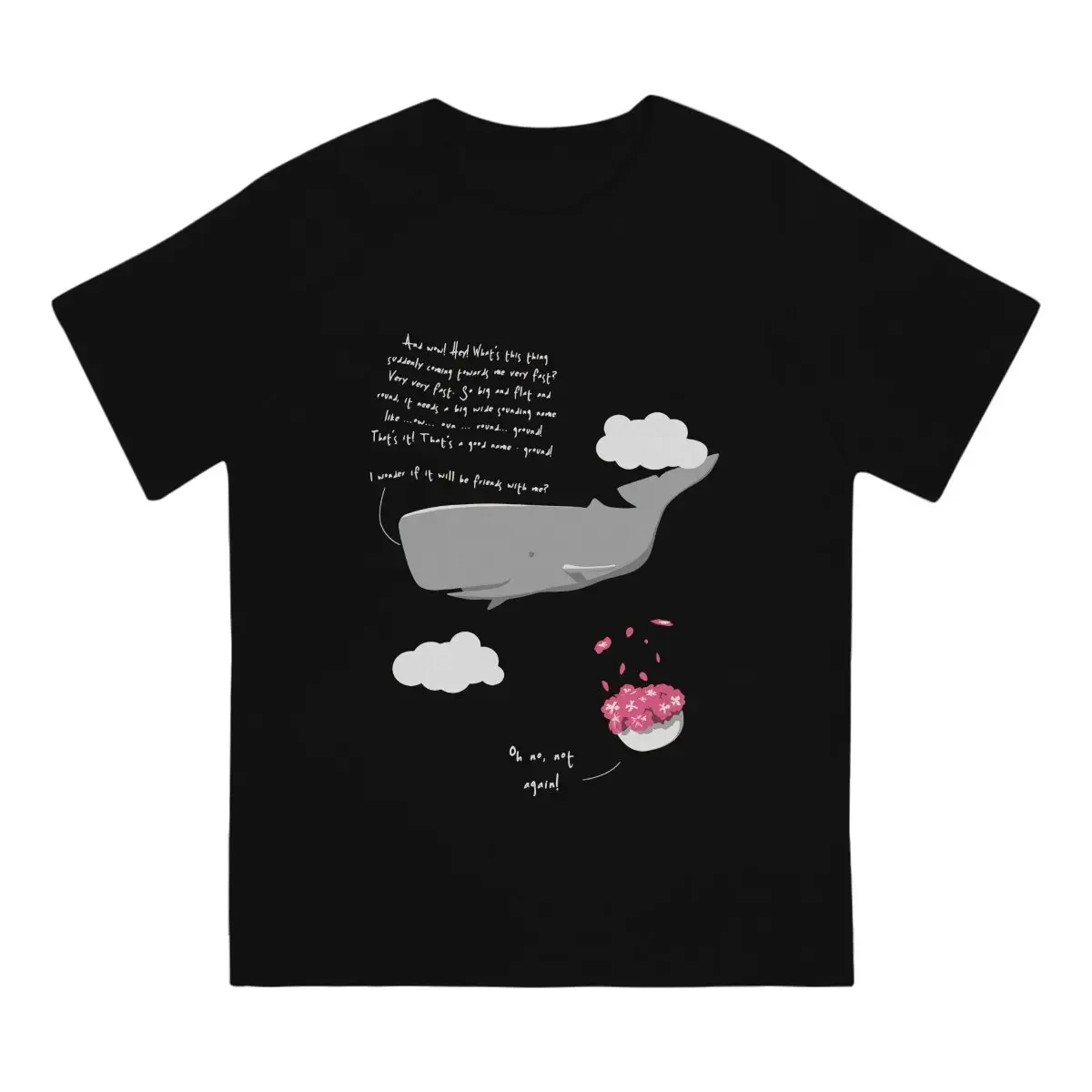 Whale Animal Infinite Improbability Fall T Shirt Grunge Men Tees Summer Clothing Polyester O-Neck TShirt