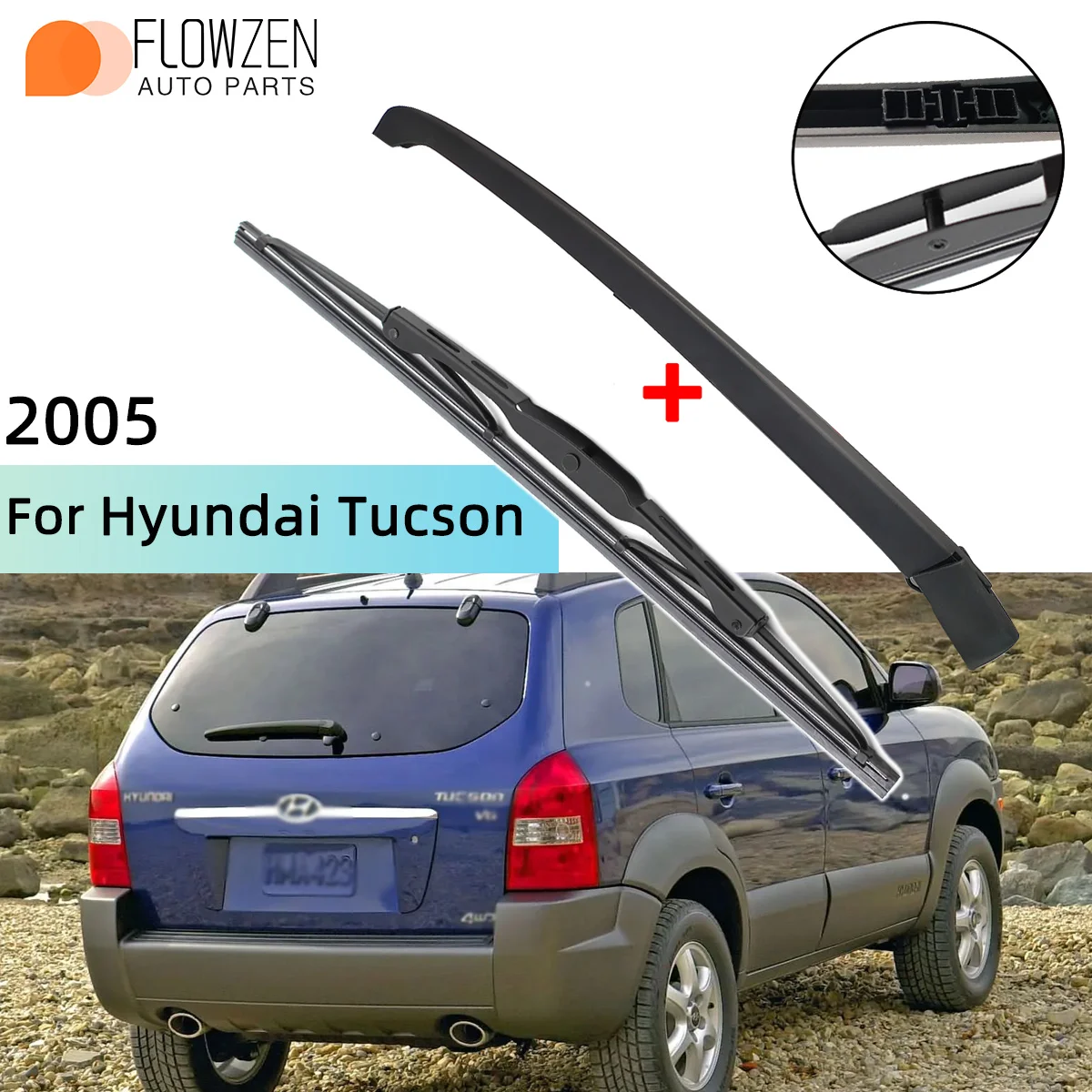 Passt Für Hyundai Tucson 2005, Heckscheibenwischerblatt, Wischerarm, Windschutzscheibe, Scheibenwischer, Bürsten, Reinigungszubehör
